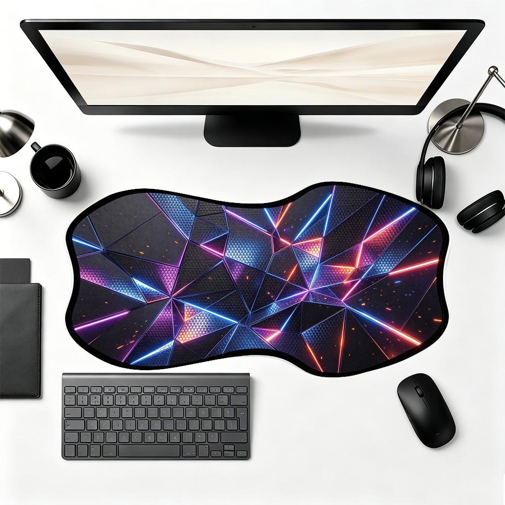 Office Tech Design - Games Playmat Blue Cyber Spiral Tech