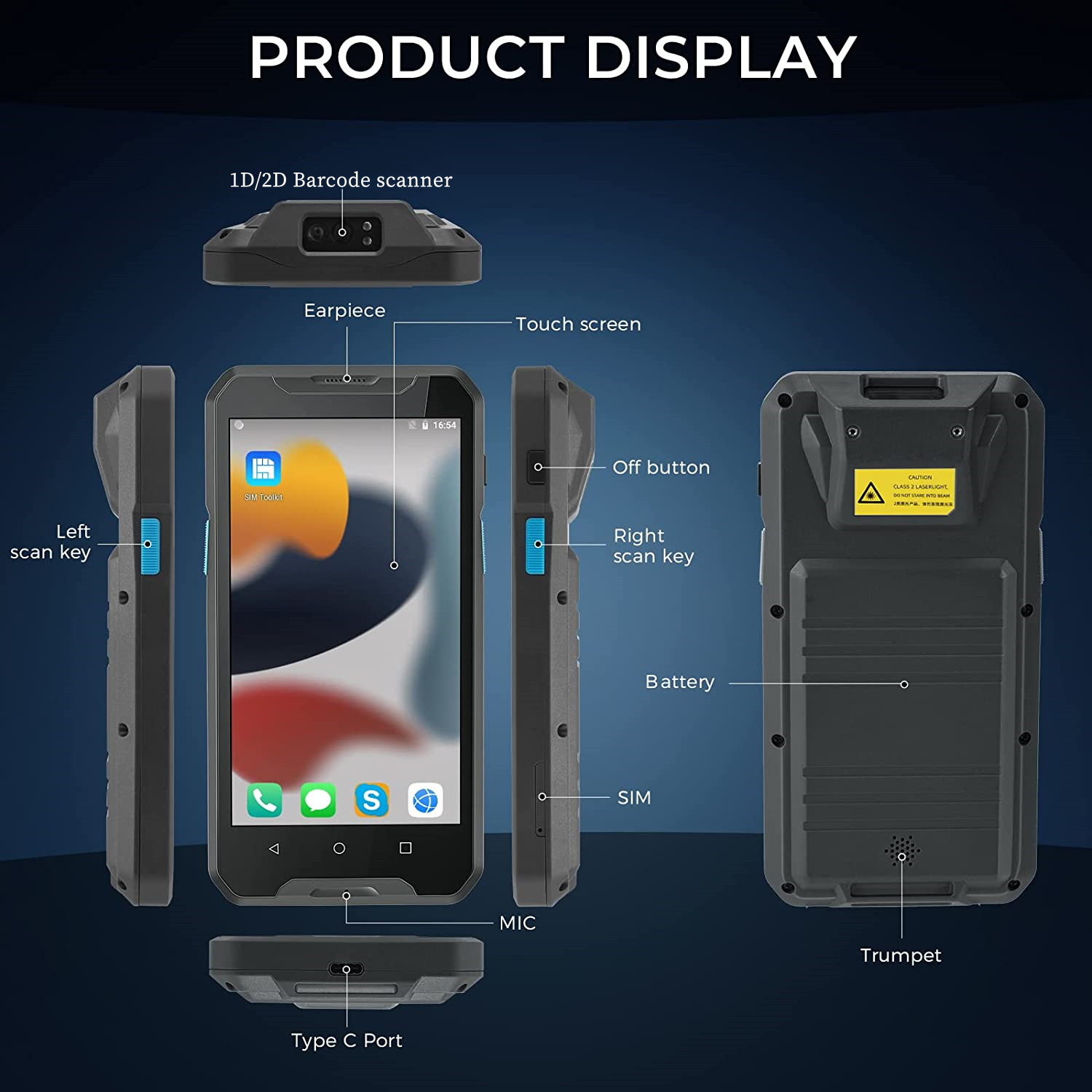 Android 9 4G Ruggedized Wirele - Barcode Scanner 2D ulasan dan harga