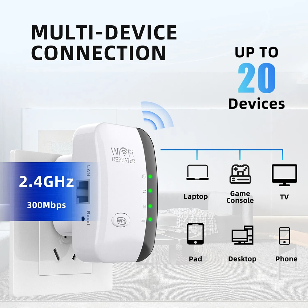 2.4G Wireless WiFi Booster 300 - Wifi Range Extender ulasan dan harga