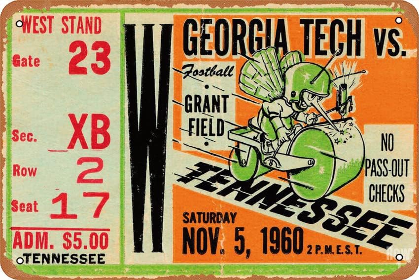 1960 GEORGIA TECH VS. TENNESSE - Office Tech Decor ulasan dan harga