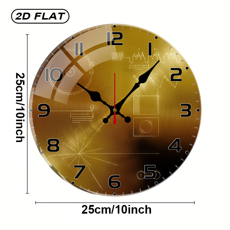 Tech Style Round Silent Acryli - Office Tech Decor ulasan dan harga