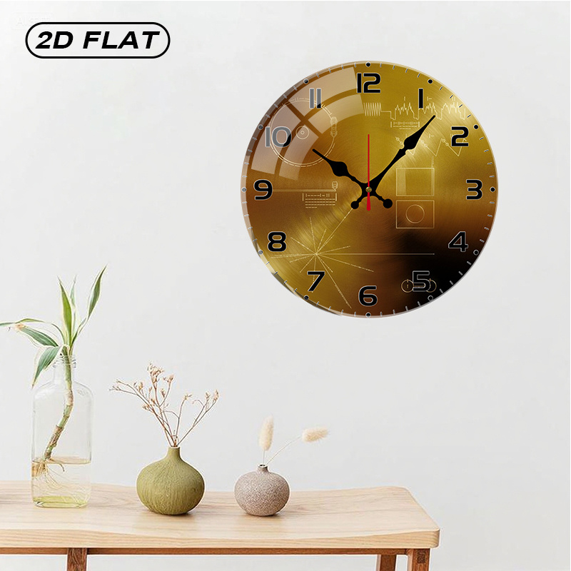 Tech Style Round Silent Acryli - Office Tech Decor ulasan dan harga