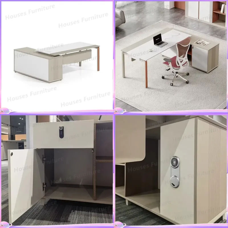 L Shaped Executive Desk Modern - Office Tech Furniture ulasan dan harga