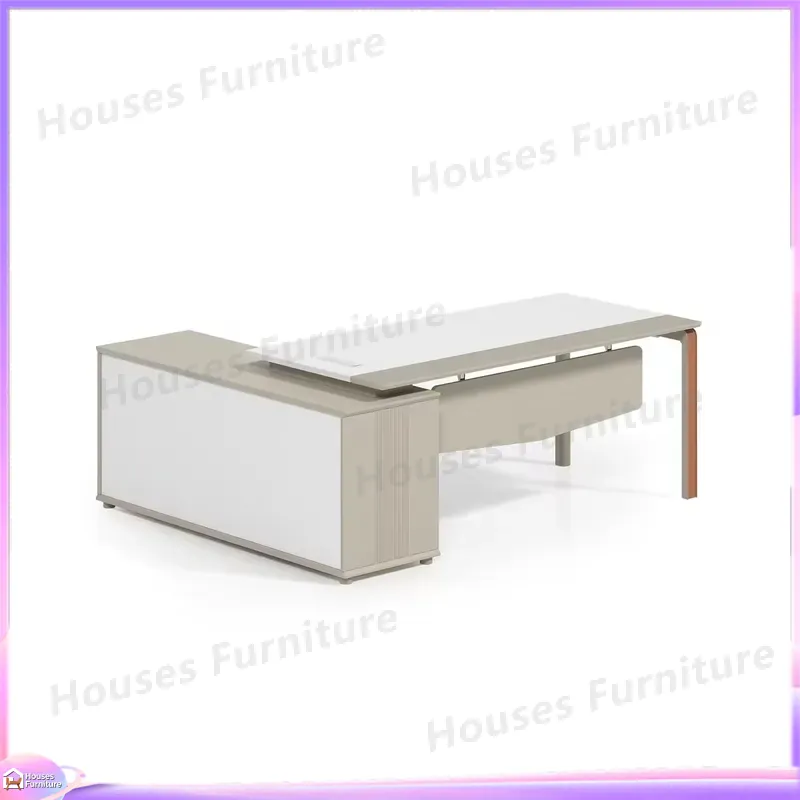 L Shaped Executive Desk Modern - Office Tech Furniture ulasan dan harga