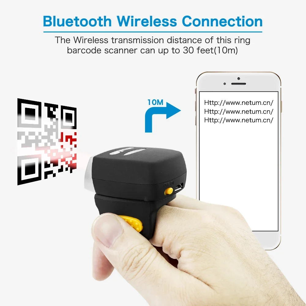 NEW Netum Mini Finger Ring Bar - Barcode Scanner 2D ulasan dan harga
