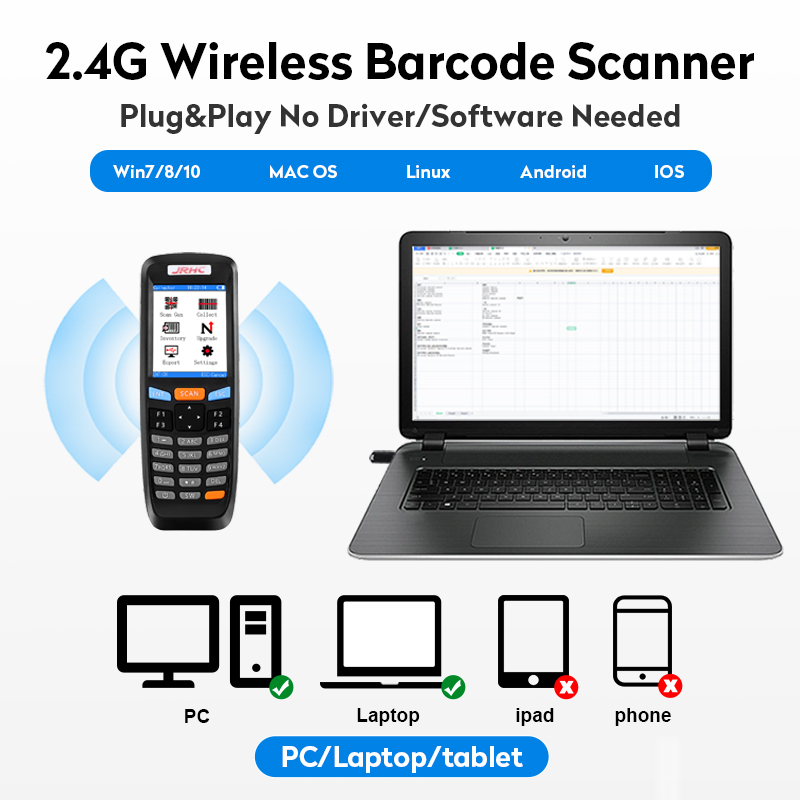 RF6000-2D Long Distance Transm - Barcode Scanner 2D ulasan dan harga