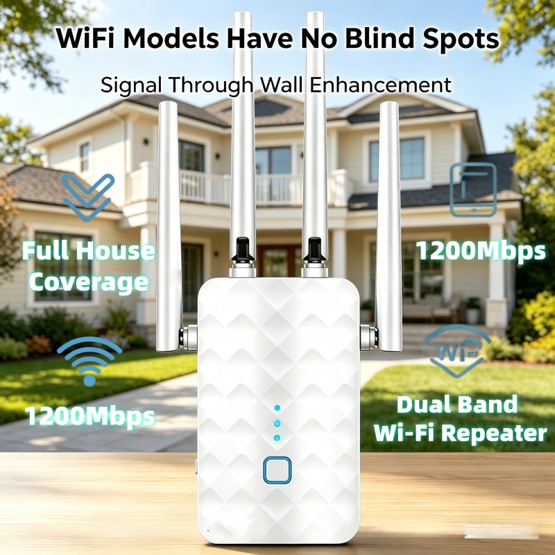 1200Mbps WiFi Repeater Wireles - Wifi Range Extender ulasan dan harga